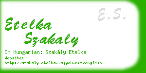 etelka szakaly business card